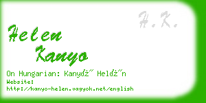 helen kanyo business card